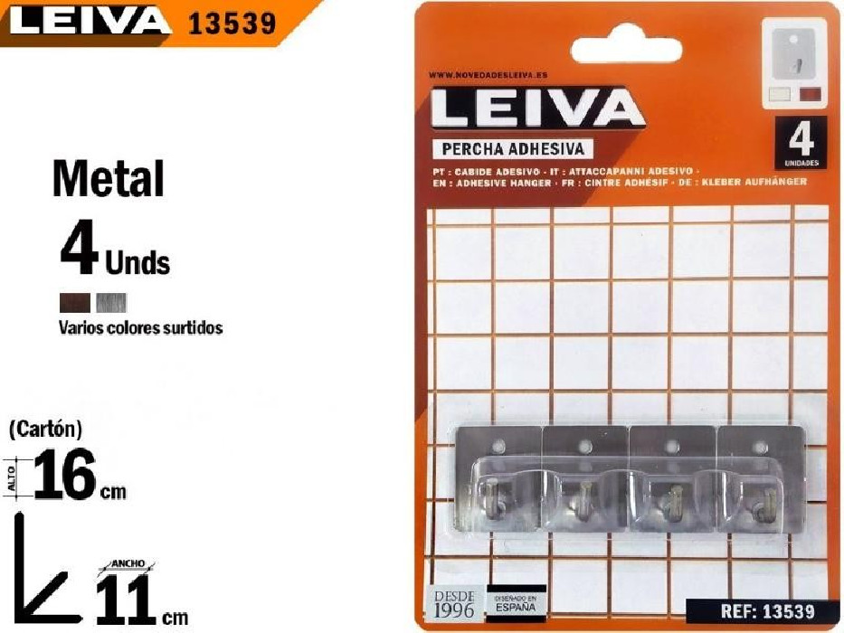 COLGADOR ADHESIVO ESCARPIAX4 13539