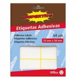 ETIQUETAS ADHESIVAS 53X34...