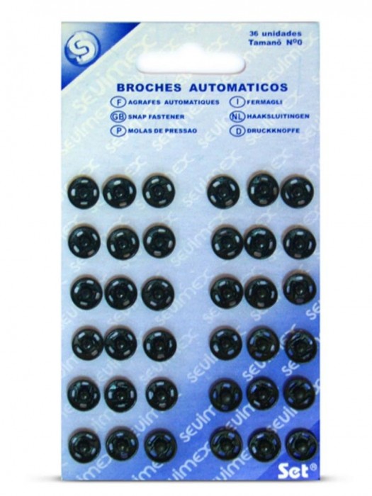 BROCHES AUTOM. Nº0 36un NG. SM031705