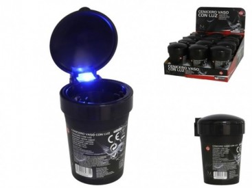 CENICERO VASO LUZ 11.5X8X5.5