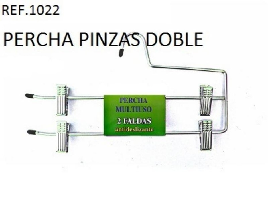 PERCHA MULTIUSO PINZAS DOBLE 1022
