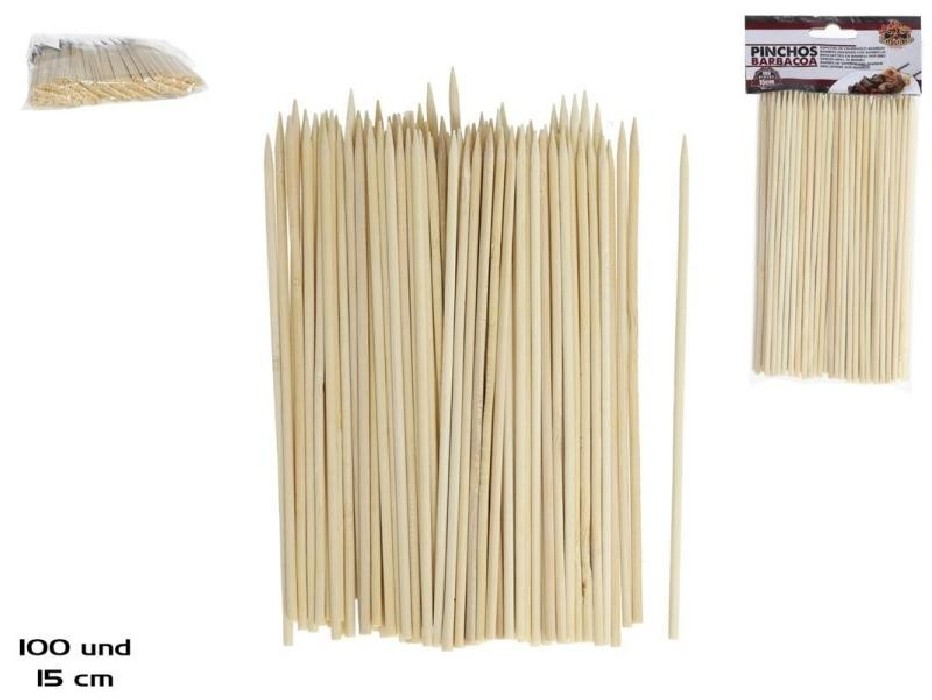 PINCHOS BAMBÚ BARBACOAX100 15CM