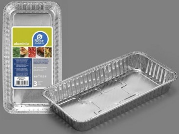 BANDEJA ALUMINIOX3 RECT....