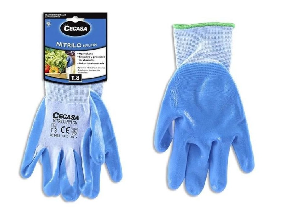 GUANTES CEGASA NITRILO/NYLON AZUL...