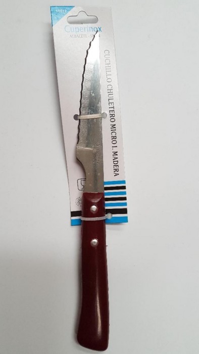 CUCHILLO CHULETERO MICRO IMIT.MADERA...