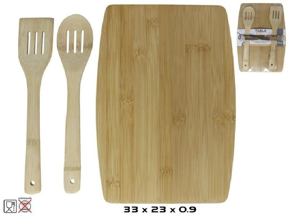 SET TABLA CORTE 33X23 C/2 ESPATULAS