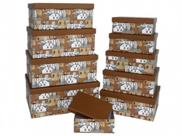 SET 10 CAJAS HOUSES 37X29X16CM