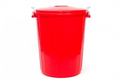 CUBO BIN 50L ROJO C/TAPA