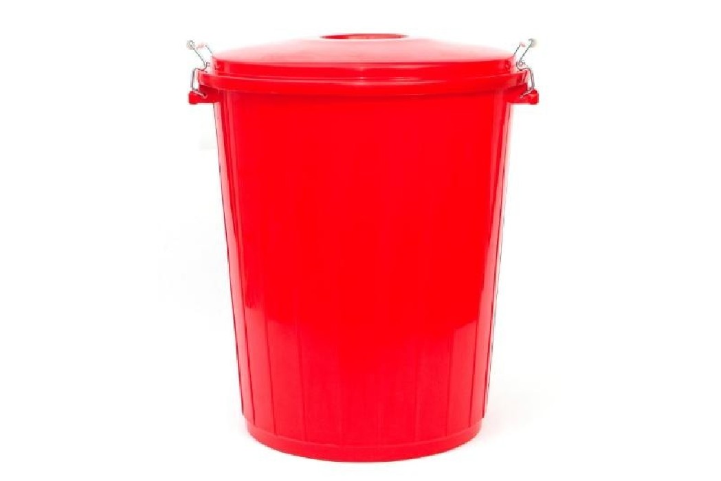 CUBO BIN 50L ROJO C/TAPA