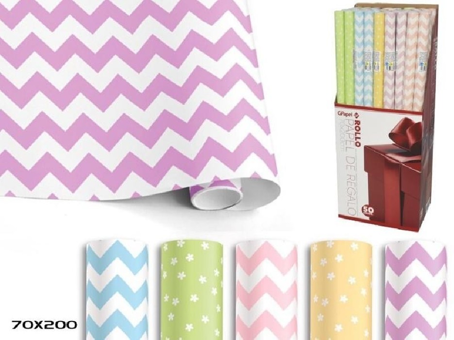 ROLLO PAPEL REGALO VICHY 0,70x2m