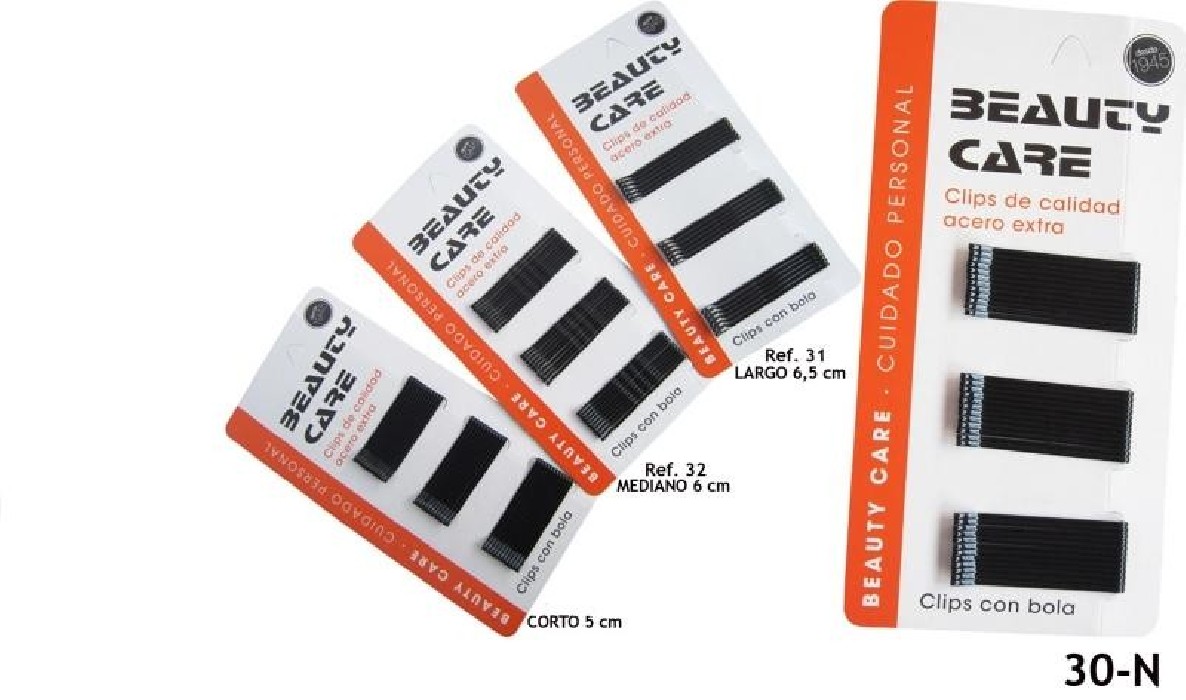 CLIP LARGO 6.5cm LISO NEGRO 1124-N
