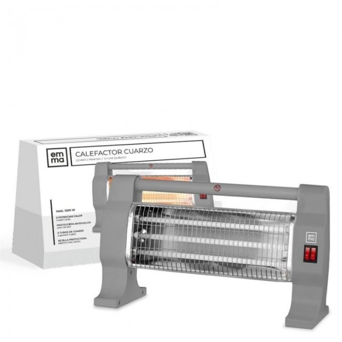 CALEFACTOR CUARZO GRIS 1200W 46x25...