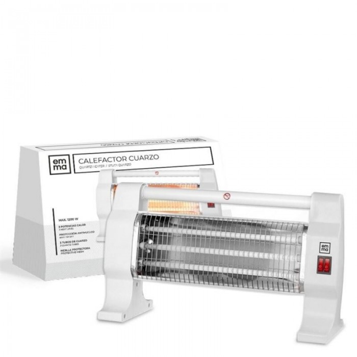 CALEFACTOR CUARZO BCO. 1200W 46x25...