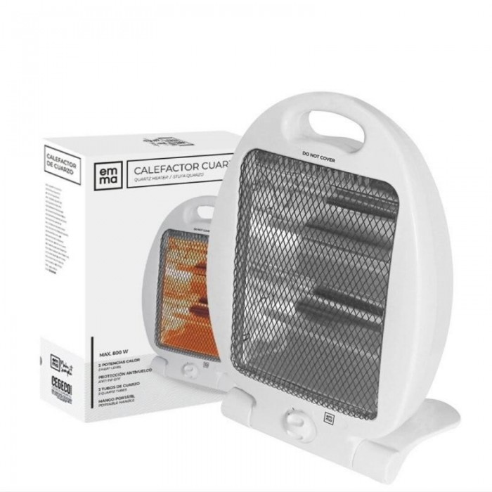 CALEFACTOR CUARZO BCO.800W 38x24 5-0113