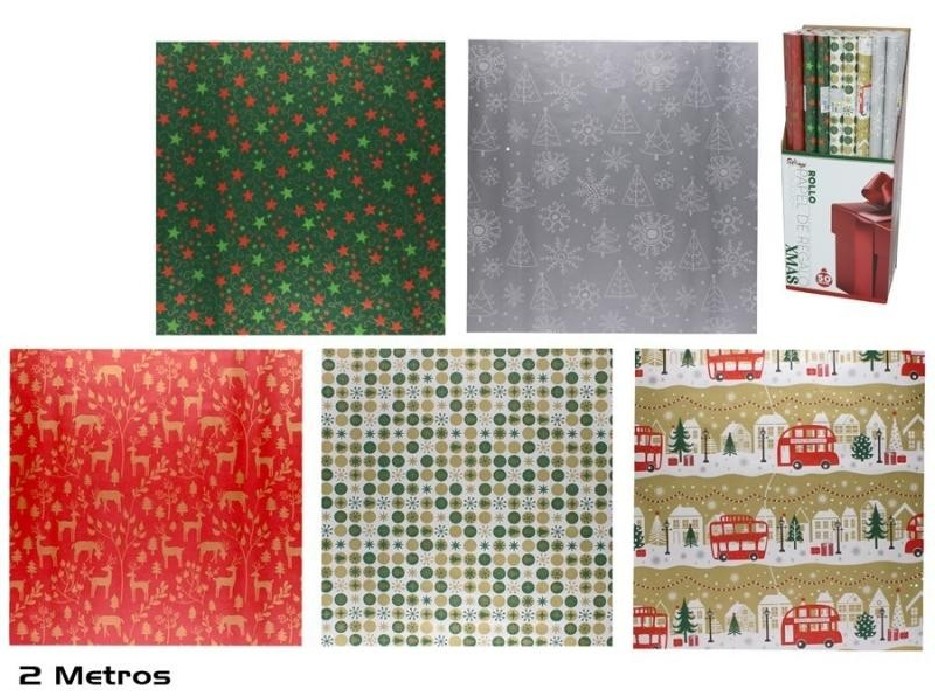ROLLO PAPEL REGALO XMAS 0,70x2m