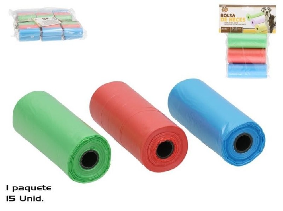 SET 3 ROLLOS BOLSA HECESx15