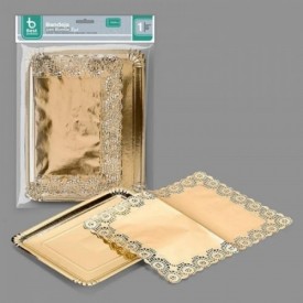 BANDEJA RECTANG.+BLONDA ORO...