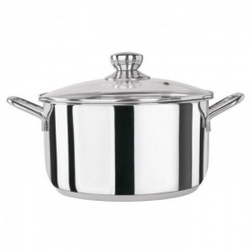 OLLA INOX C/TAPA CRISTAL...