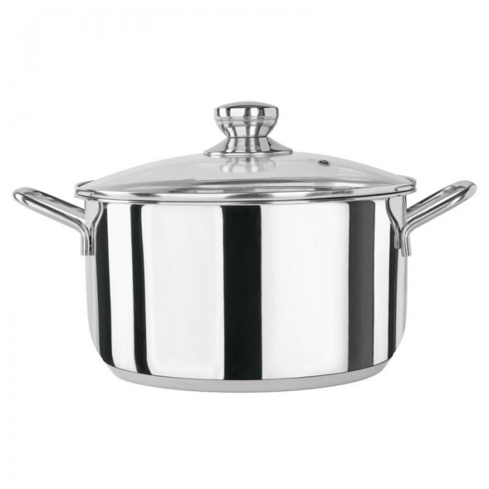 OLLA INOX C/TAPA CRISTAL 18CM RF.3186