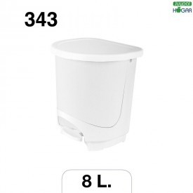 CUBO BAÑO PEDAL 8L BCO. 01343