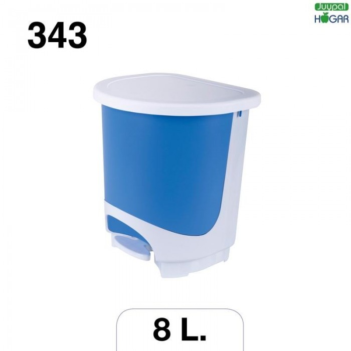 CUBO BAÑO PEDAL 8L BCO. 05343