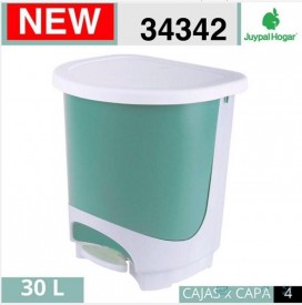 CUBO BASURA 30L VERDE 34342