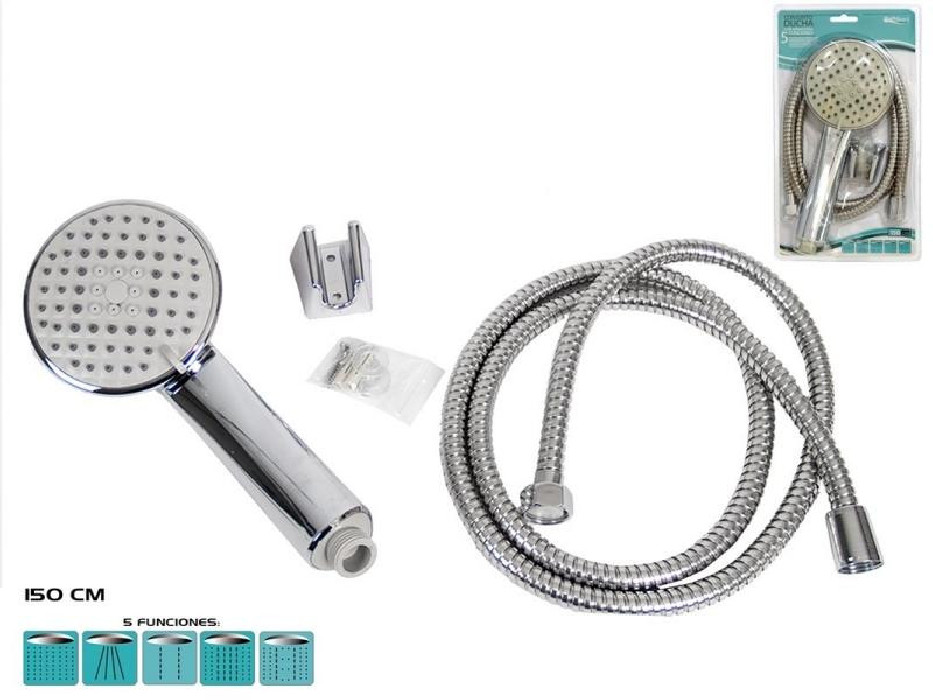 CONJUNTO DUCHA 5 FUNC./MANGUERA 150CM