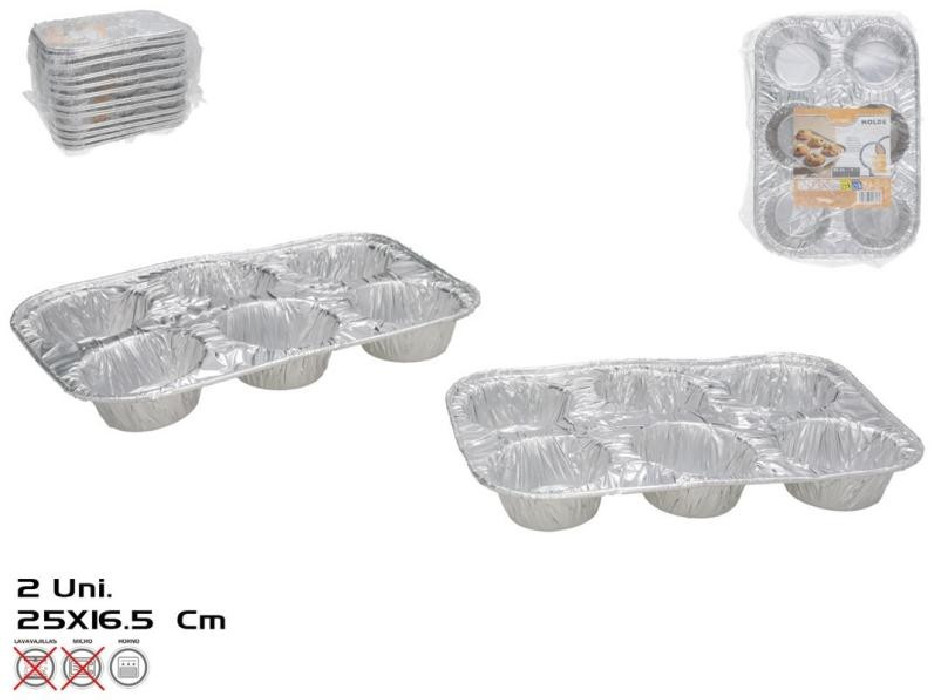 MOLDE ALUMINIOX2 6 HUECOS 25x16,5