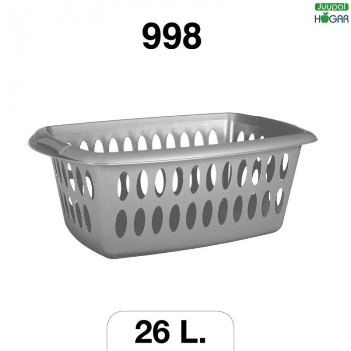 CESTO ROPA 26L PLATA 66998