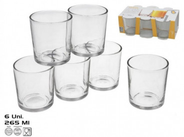 SET 6 VASOS PLAIN 265ML