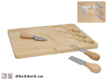 TABLA CORTE QUESOS BAMBU