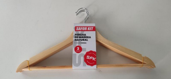 LOTE 3 PERCHAS MADERA...