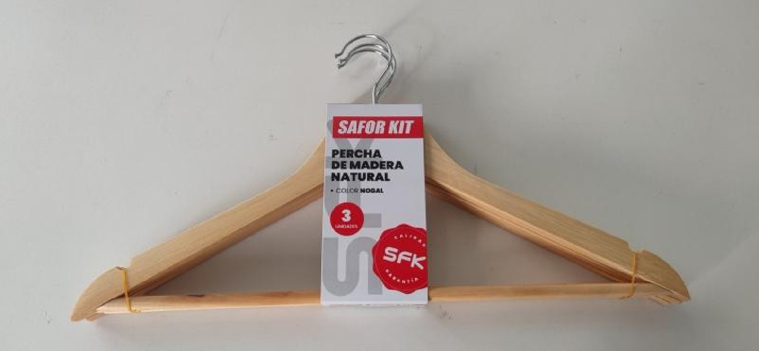 LOTE 3 PERCHAS MADERA NATURAL...