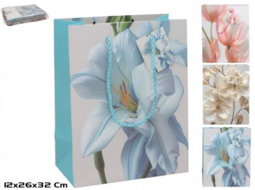 BOLSA REGALO FLORES 26X12X32CM