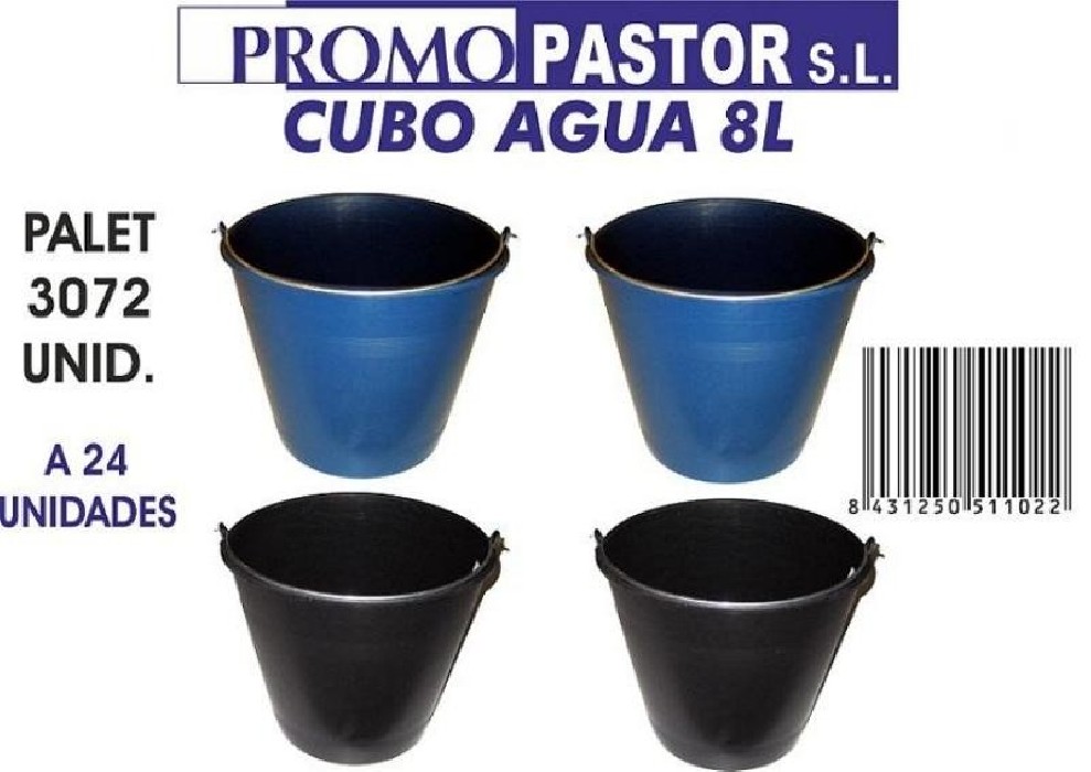 CUBO AGUA 8L.LISO RECICLADO