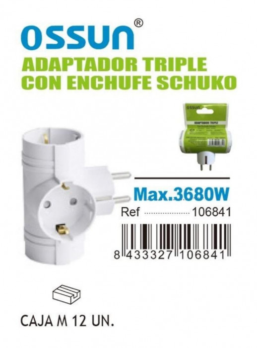 ADAPTADOR 3 ENCHUFES 16A 250V 106841