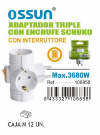 ADAPTADOR 3 ENCHUFES 16A...