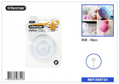 ALFILERES PERLA BCO....