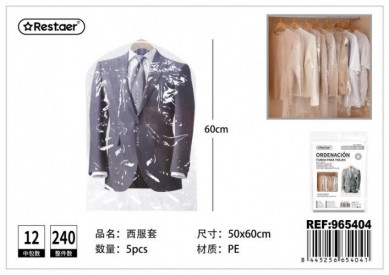 FUNDA TRAJE TRANSP. 50X60...