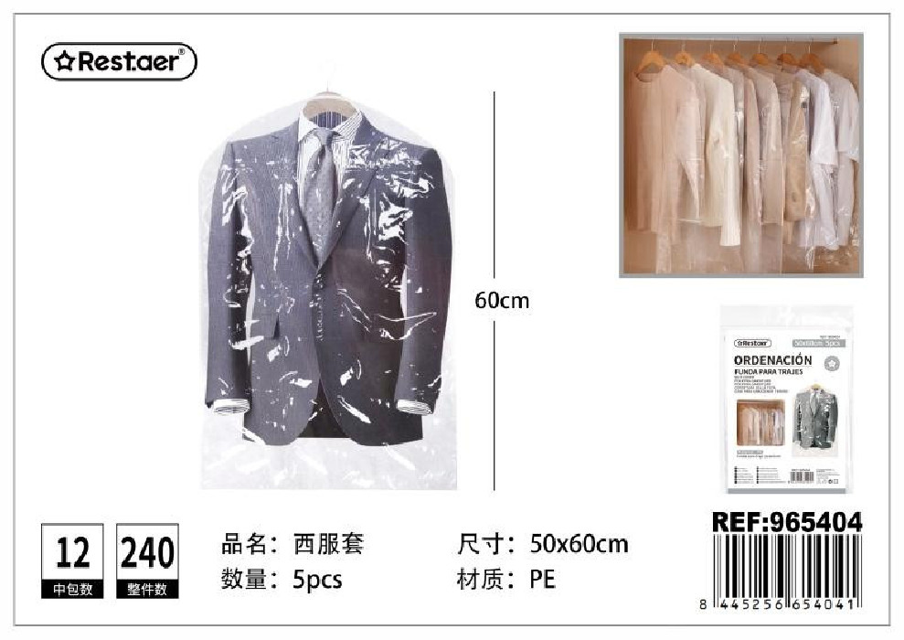 FUNDA TRAJE TRANSP. 50X60  965404