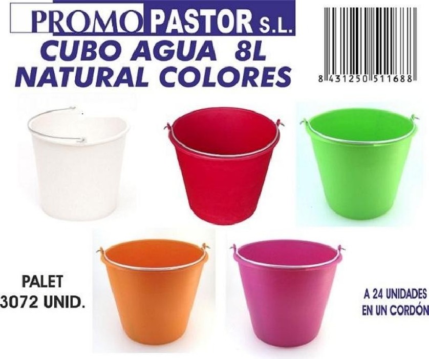 CUBO DE AGUA 8L COLORES