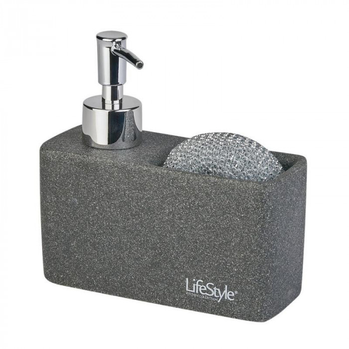 DISPENSADOR JABON+ESTROPAJO GRANITE 5019