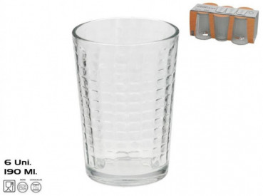 SET 6 VASOS ESQUARE 190ML