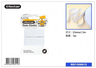 ELASTICO BCO.25MMX1,5M 508012