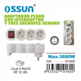 ADAPTADOR PLANO 3 ENCHUFES...
