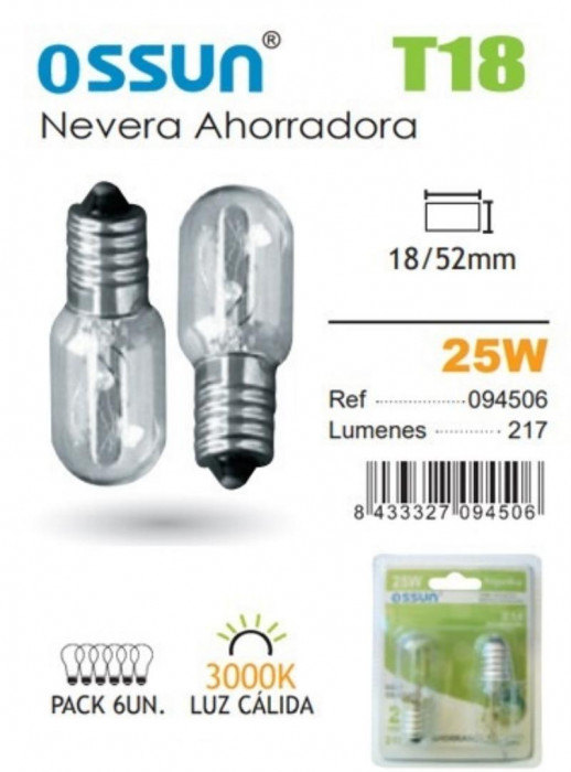 BOMBILLA NEVERA E14 25W 094506