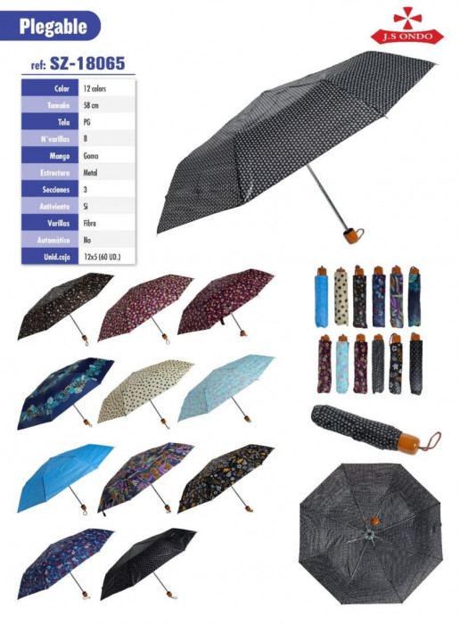 PARAGUAS PLEGABLE 8V. SZ18065