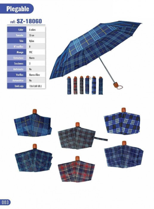PARAGUAS PLEGABLE 8V. SZ18060