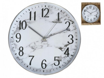 RELOJ PARED MARBLE PLATA...