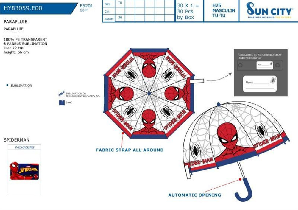 PARAGUAS SPIDERMAN HY83059